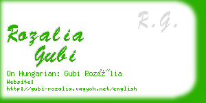 rozalia gubi business card